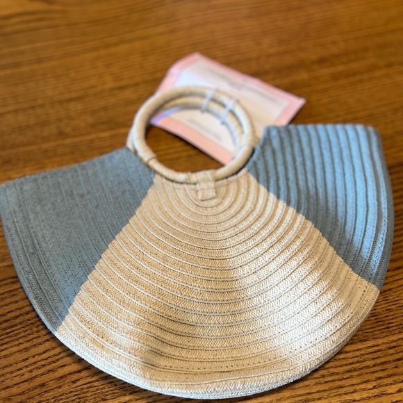 cupcakes & cashmere Kids Two-Tone Woven Bag in Blue and Cream - Picture 6 of 7